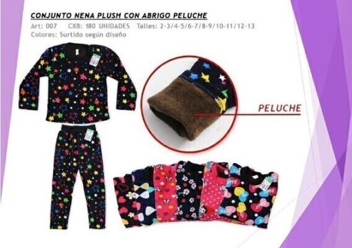 PIJAMA NENA PLUSH CON ABRIGO
