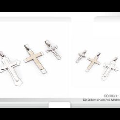 DIJE ACERO 3,5 CM CRUCES 411607-