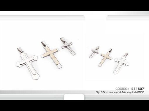 DIJE ACERO 3,5 CM CRUCES 411607-