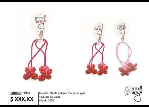 GOMITA INF APLIQUES MARIPOSA 12963
