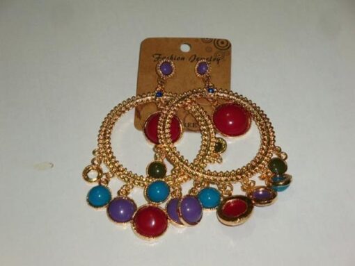 AROS DORADOS CON PIEDRAS