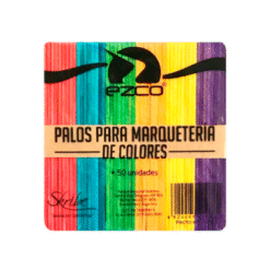PALITOS DE HELADO X50 COLOR