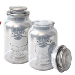 FRASCO TAPA VIDRIO GRIS CENIZA 1,3LT GLANZ 85059
