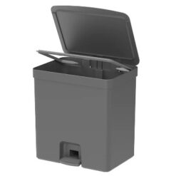 CESTO RESIDUOS 20L RECT.PEDAL TRIUM GRIS 64357