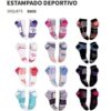 MEDIAS DAMA SOQUETE DEPORTIVA ESTAMPADO