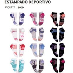 MEDIAS DAMA SOQUETE DEPORTIVA ESTAMPADO