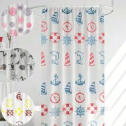 CORTINA BAÑO DOBLE REFORZADA 180X180C YERBAL 52210