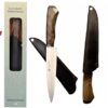 CUCHILLO 14C A.INOX.C/MADERA ARTESANAL VAINA CUERO 19829