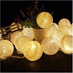 BOLAS BLANCAS C/ LUCES 2MTS 81933-