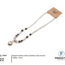 COLGANTE BOLITA METAL C/ PIEDRA 14824-