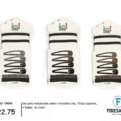 SET DE PELO METALIZADO ZEBRA 14010