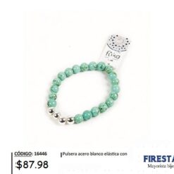 PULSERA ACERO BLANCO ELASTICA 16446-