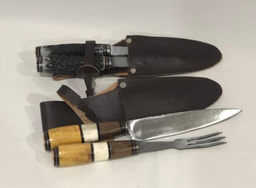 SET DE CUCHILLO Y TENEDOR CON VAINA