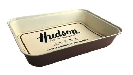 ASADERA RECT.37X22C ANTIAD.CERAMICO COBRE HUDSON